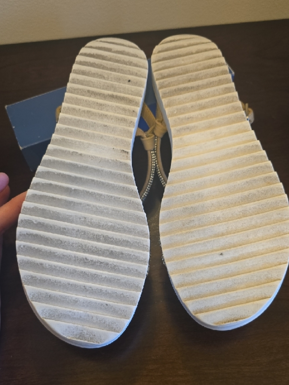 Gianni Bini Champagne Rhinestone Strappy Sandals - Picture 4 of 12